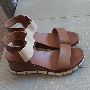 MIA Tan and Cream Women's Sandals